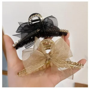 Premium Lace Hair Claw Clip for Women Back Head Bow Detail Summer Lightweight Soft Headwear Daily Use Fashion Chic - AliExpress Hair Care & Styling