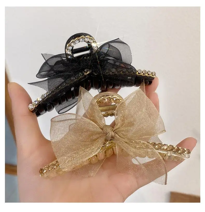 Premium Lace Hair Claw Clip for Women Back Head Bow Detail Summer Lightweight Soft Headwear Daily Use Fashion Chic - AliExpress Hair Care & Styling