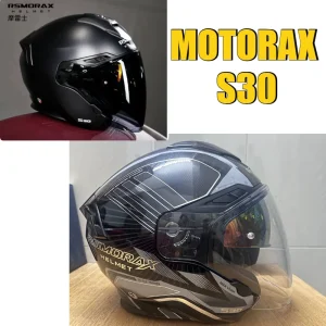 MOTORAX S30 Half Helmet Dual Visor Breathable Sun Shield All Season Motorcycle Riding Safety Helmet For Men WomenECE DOT - AliExpress Motorcycle Equipments
