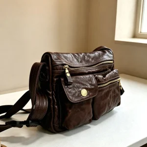 vintage organizer designer high quality genuine leather men's women's postman bag casual travel work cow leather shoulder bag - AliExpress Men's Bags