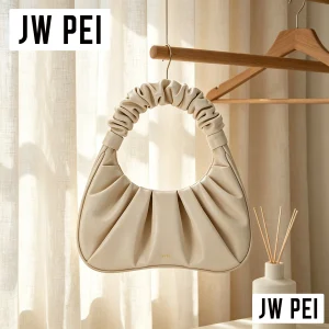 2026 Spring Summer New JW PEI Ruched Pleated Cloud Bag Women Soft PU Leather Scrunch Top Handle Hobo Shoulder Handbag - AliExpress Women's Handbags