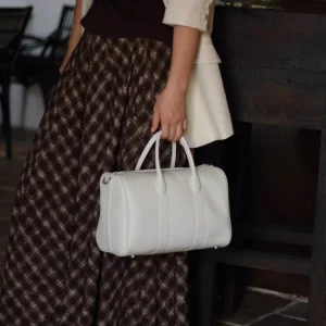 White Fashion Simple Pillow Boston Bag Genuine Leather Women Tote BagHandbag Real Leather Lady Shoulder Crossbody Bag Big - AliExpress Women's Handbags