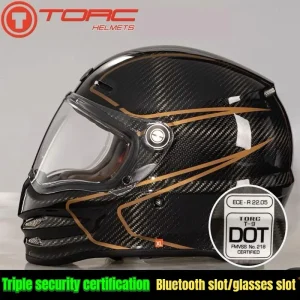 TORC DOT ECE Certified Helmet Motorcycle Carbon Fiber Helmet Extra Large Retro Motorbike Full Helmet T9 Men Women All Seasons - AliExpress Motorcycle Equipments