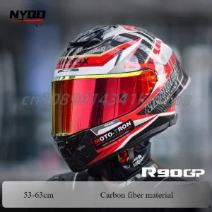 MOTORAX R90GP Motorcycle Carbon Fiber Helmet Men's Full Helmet Women's Professional Track Locomotive Helmet Anti-fog - AliExpress Motorcycle Equipments