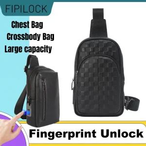 FIPILOCK Crossbody Bag Shoulder Chest Bag for Men and Women with Smart Fingerprint Unlock Suitable for Business Travel and Work - AliExpress Men's Bags