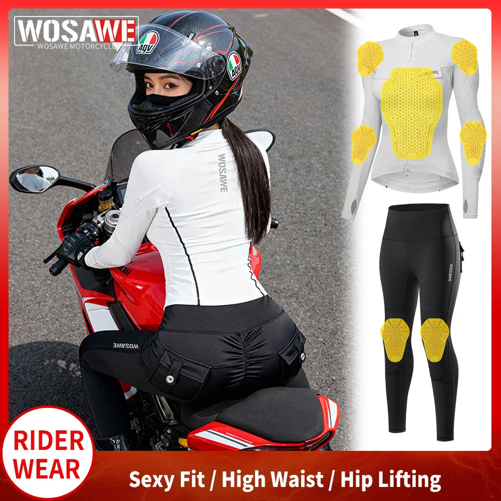 WOSAWE Women Motorcycle Jacket and Pants Suit with Soft Gear Full Body Autumn Winter Motorbike Jacket Motocross Riding Pants Set - AliExpress Motorcycle Equipments