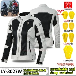 LYSCHY motorcycle cycling suit women wear-resistant windproof drop-proof CE2 protective gear slim summer locomotive suit set - AliExpress Motorcycle Equipments