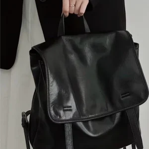 New Women Genuine Leather Solid Color Cowskin Backpack High Capacity Preppy Style School Satchel Designer Vintage Casual Bags - AliExpress Women's Handbags