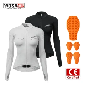 WOSAWE Women Motorcycle Riding Jacket Summer Breathable White Biker Shirt with Removable Armor Pads Full Zipper Moto Gear - AliExpress Motorcycle Equipments
