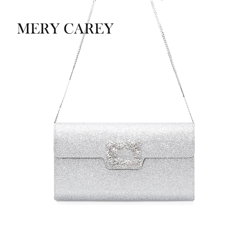 2025 New Fashionable Silver sequined Women's One Shoulder Chain Women's Bag Luxury Designer Elegant Rhinestone Banquet Handbag - AliExpress Women's Handbags
