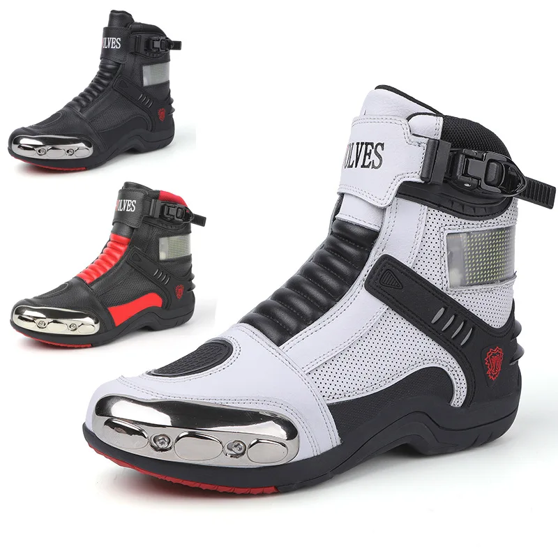 Motorcycle Riding Shoes Men Women Motorcycle Boots Racing Boots High Top LED Illuminated Shoes Botas Moto Masculino - AliExpress Motorcycle Equipments