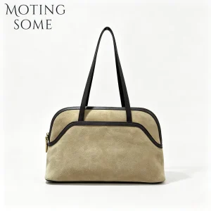 MOTINGSOME Women Suede Bowling Tote Bag Vintage Leather Large Capacity Shoulder Handbag Multicolor for Winter Daily Work Commute - AliExpress Women's Handbags