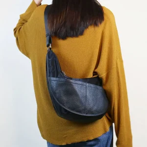 European And American Fashion Leather Spliced Nylon Single Shoulder Women's Bag Simple And Casual Versatile Single Shoulder Dags - AliExpress Women's Handbags