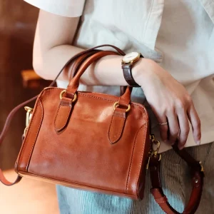 Vintage vegetable tanned cowhide women's small handbag outdoor daily party designer handmade genuine leather shoulder bag - AliExpress Women's Handbags