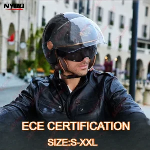 BEON Carbon Fiber Open Face 3/4 Motorcycle Helmet Dual Visor Retro Ultra Lightweight for Men Women All Season ECE Approved - AliExpress Motorcycle Equipments