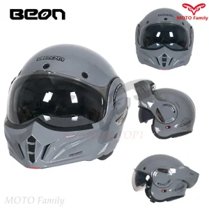 BEON motorcycle helmet men women retro motorcycle face-off helmet backflip locomotive racing helmet universal 4 seasons B707 - AliExpress Motorcycle Equipments