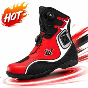 Motorcycle Riding Shoes Moto Boots Men Women High Top Dual Dial Buckle Seamless Upper Anti Slip Rubber Sole Racing Touring 37-47 - AliExpress Motorcycle Equipments