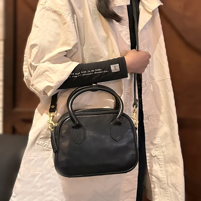 Casual handmade first layer cowhide women's small handbag weekend party luxury genuine leather female shoulder crossbody bag - AliExpress Women's Handbags