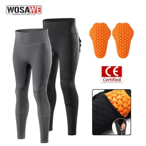 WOSAWE Women Motorcycle Riding Pants Summer High Waist Slim Leggings with Removable Knee Pads Stretch Moto Biker Gear - AliExpress Motorcycle Equipments