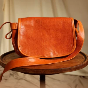 Vintage designer handmade genuine leather men's women's shoulder bag casual daily luxury vegetable tanned cowhide crossbody bag - AliExpress Men's Bags