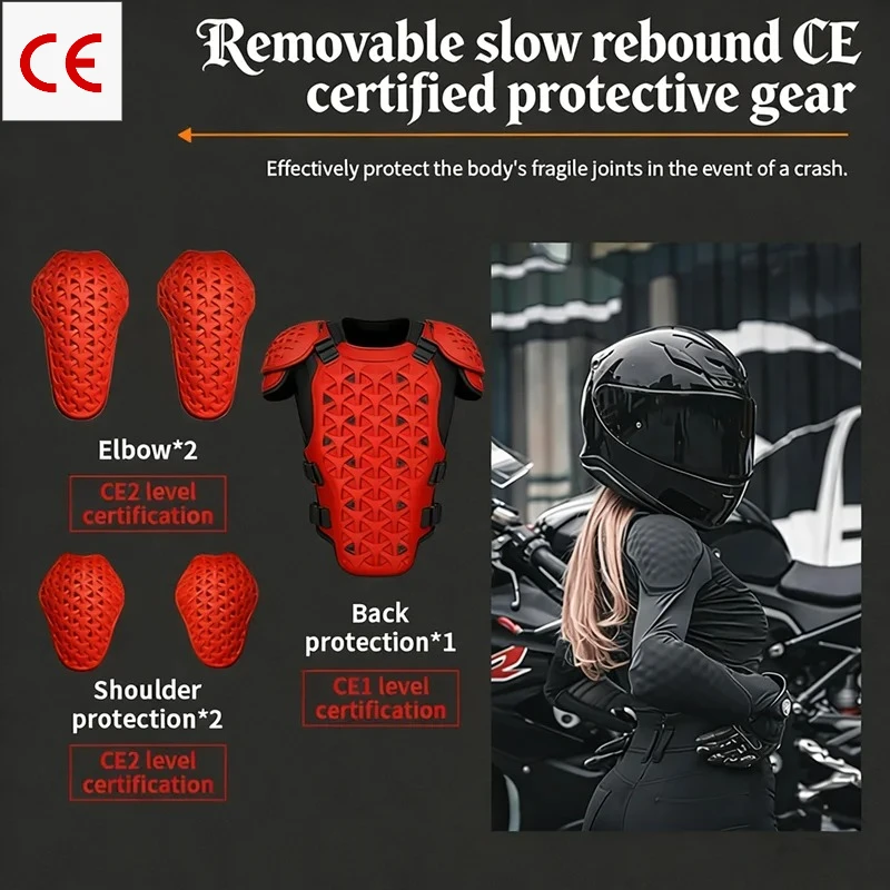 Women's Motorcycle Armor Full Body Summer Motorbike Skiing Protective Jackets Lady Motocross Racing padded clothes CE Approved - AliExpress Motorcycle Equipments