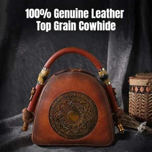 Shell Bag Genuine Leather for Women, Vintage Style Top Handle Crossbody Bag, Top Grain Leather Shoulder Purse - AliExpress Women's Handbags