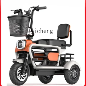 TQH electric tricycle household small parent-child pick-up and drop-off children elderly scooter women's folding lightweight - AliExpress Motorcycle & ATV