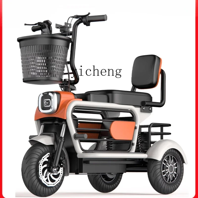 TQH electric tricycle household small parent-child pick-up and drop-off children elderly scooter women's folding lightweight - AliExpress Motorcycle & ATV