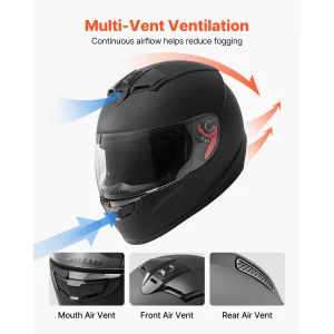 Full Face Motorcycle Helmets, Adult Motocross Dirt Bike Helmet with Clear Visor, Lightweight Comfortable Motorcycle Street Bike Helmet for Men and Women - DOT Approved (M Size) - AliExpress Motorcycle Equipments