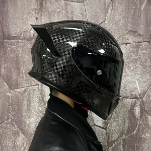 ORZ Carbon Fiber Motorcycle Helmets Men's and Women's Four Seasons Lightweight Helmets Motocross Color Lens Cosas Moto - AliExpress Motorcycle Equipments