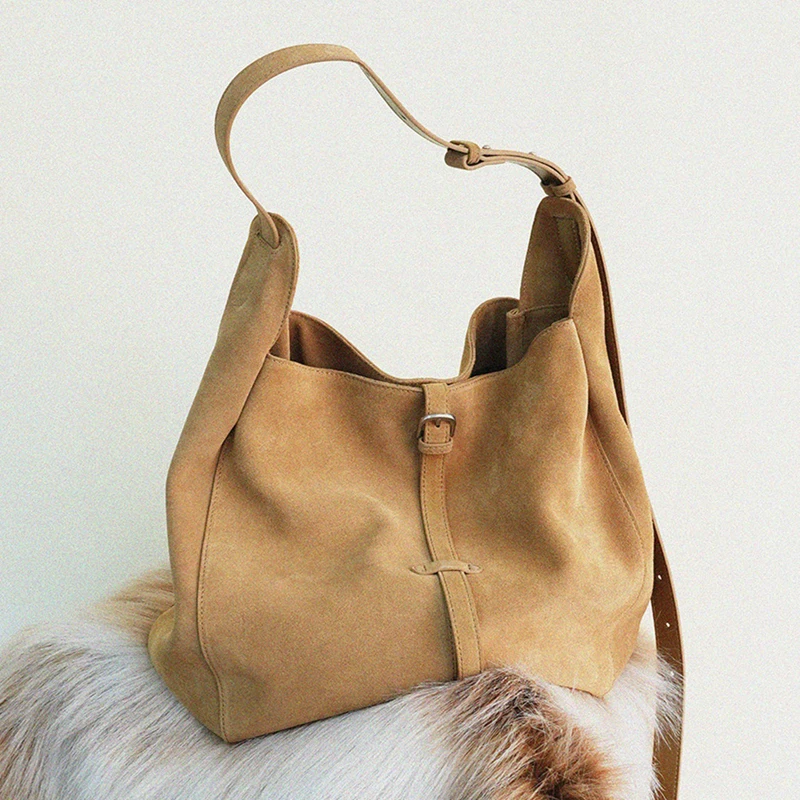 Genuine Leather Tote Bag For Women Luxury Designer Handbags And Purses 2025 New In Natural Cowhide Belt Buckle Underarm Shoulder - AliExpress Women's Handbags