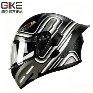 QIKE Carbon Fiber Pattern Modular Motorcycle Helmet for Men and Women, Large Spoiler 3C Certified Full Face Riding Safety Helmet - AliExpress Motorcycle Equipments