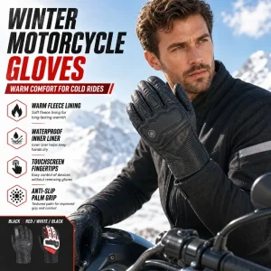 Winter Motorcycle Gloves Men Women Goatskin Leather Waterproof Liner Touchscreen Anti-Slip Protective Full Finger Riding Gloves - AliExpress Motorcycle Equipments