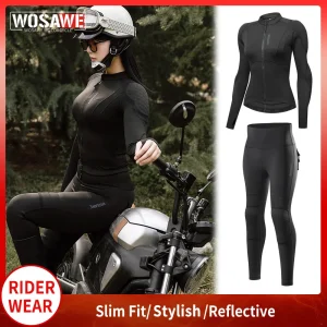 WOSAWE Women Motorcycle Casual Jacket Pants with Soft Pads Full Body Gear Suit Summer Autumn Sports Hip Lifting Sexy Tights Set - AliExpress Motorcycle Equipments