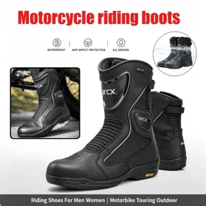 Motorcycle Touring Riding Boots Waterproof Genuine Leather Anti‑fall Protective Motorbike Shoes All Season for Men Women - AliExpress Motorcycle Equipments