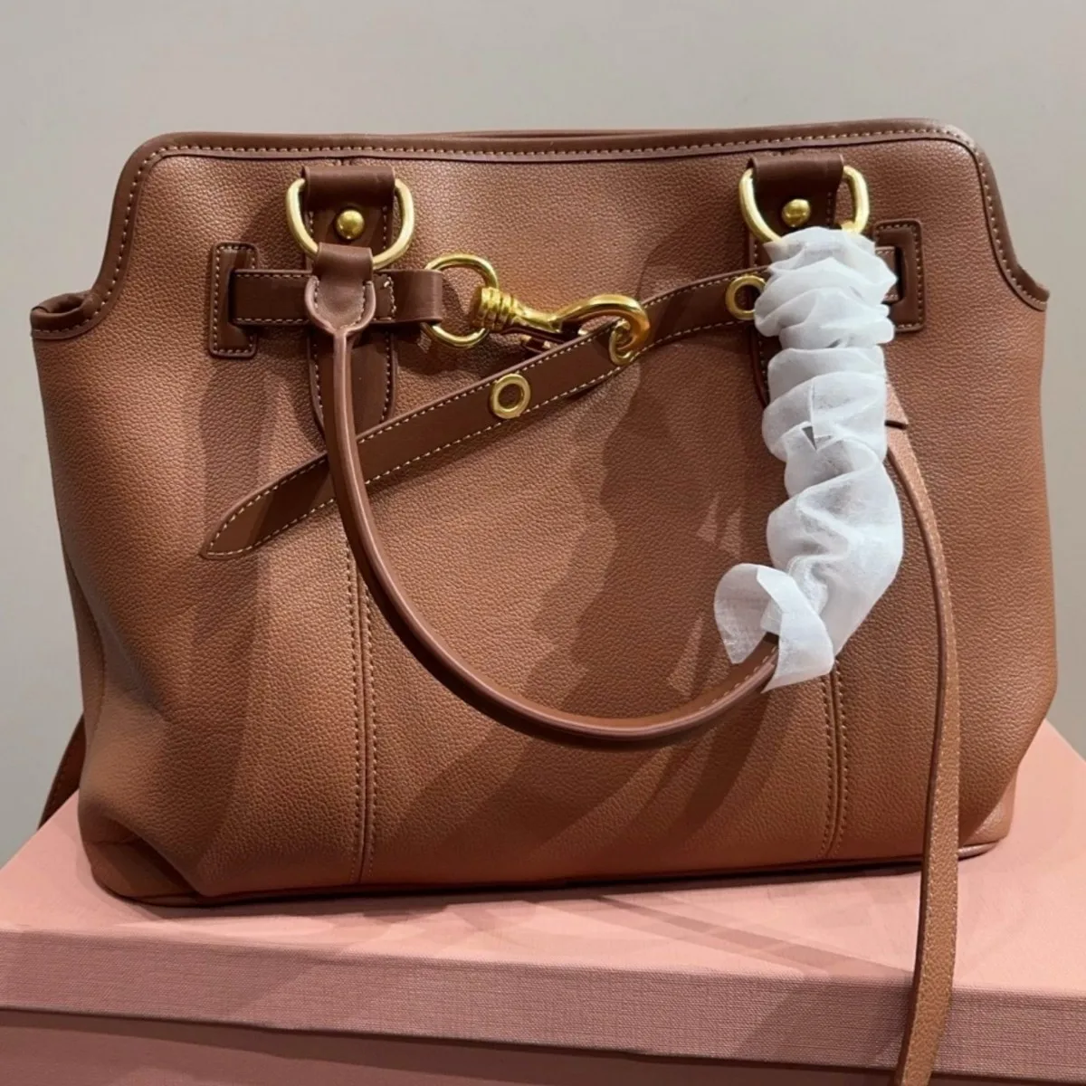 Brown Fashionable Women's Crossbody Bag Single Shoulder Handbag Versatile Small Square Bag Motorcycle Bag Leather Handbag - AliExpress Women's Handbags