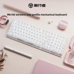 EWEADN MK100 low-profile mechanical keyboard wireless Bluetooth tri-mode slim and silent office women's high-aesthetic - AliExpress Computer Peripherals