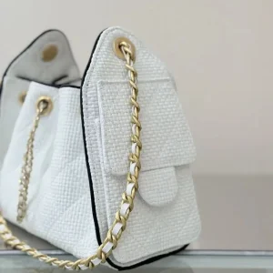 Minimalist Quilted Flap Crossbody Bag For Women White Woven Texture Leather Inlaid Gold Chain Elegant Dating Shoulder Purse - AliExpress Women's Handbags
