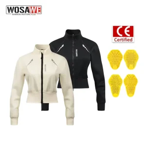 WOSAWE Women Motorcycle Riding Jacket Winter Warm Crop Coat with Removable Shoulder Elbow Pads Reflective Full Zipper Moto Gear - AliExpress Motorcycle Equipments