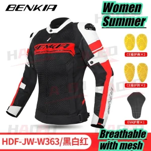 BENKIA Women Motorcycle Racing Jacket CE Summer Autumn Windproof Breathable Riding Anti-drop jackets with mesh - AliExpress Motorcycle Equipments