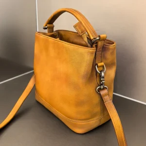 Ruil fashion luxury natural genuine leather ladies bucket shoulder bag designer original women's high-end real cowhide handbag - AliExpress Women's Handbags