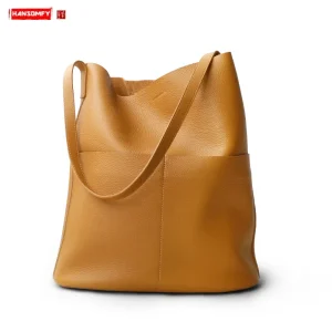 2026 New   Soft Leather Bag Women Handbag Niche Tote Bag Genuine Leather Simple Large Capacity Shoulder Bag Laptop Bag Lad - AliExpress Women's Handbags