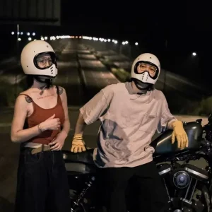 HOT Pointed Nose Small Helmet Chrome Silver Rim Retro Moto Fiberglass Helmet Four Season Full Face Helmet for Men and Women - AliExpress Motorcycle Equipments