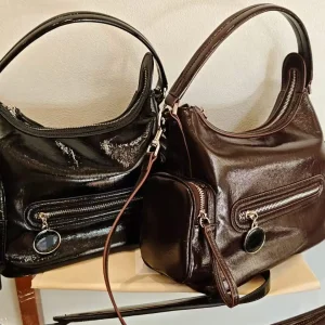 European Style Zipper Fashion Women's Bag Simple Crossbody Shoulder Handbag Soft Handle Stainless Steel Hardware PU Material - AliExpress Women's Handbags