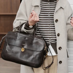 Business Genuine Leather Women Handbags Cowhide Commuter Briefcase A4 13 Inch Computer Large Capacity Shoulder Crossbody Bags - AliExpress Women's Handbags