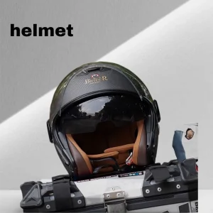 Carbon fiber three-quarters helmet, motorcycle half helmet, retro ultra light dual lens, men's and women's cycling, suitable for - AliExpress Motorcycle Equipments