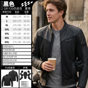 Vintage PU Leather Motorbike Riding Jacket For Men Women Breathable Cruiser Racing Biker Leather Coat - AliExpress Motorcycle Equipments