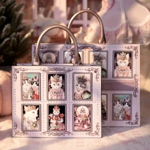 SR Anthracene Original Design: Genuine Leather Diamond Set Women's Bag, Fashionable and Cute Cat Tote Bag, Light Luxury Single S - AliExpress Women's Handbags