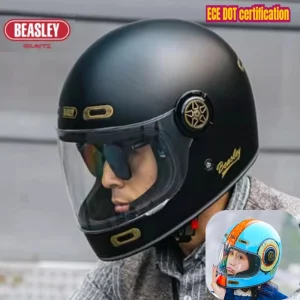 DOT FRP Retro Full Helmet European and American Tough Guy Knight Motorcycle Helmet That Women's Four-season Universal Helmet - AliExpress Motorcycle Equipments