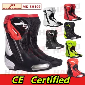 BENKIA SH109 Mocha Motorcycle Boots CE Certification Professional Track Riding Botas Men Women Anti Slip Waterproof Boots - AliExpress Motorcycle Equipments